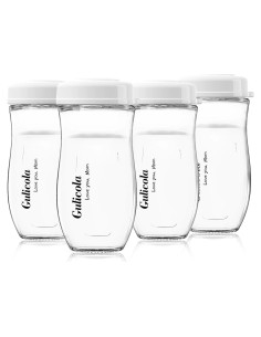 Botellas de Almacenamiento de Leche Materna de Vidrio 240ml - 4 Unidades