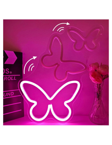 Luz de Neón Mariposa Regulable Dpaint 34.69x30cm LED
