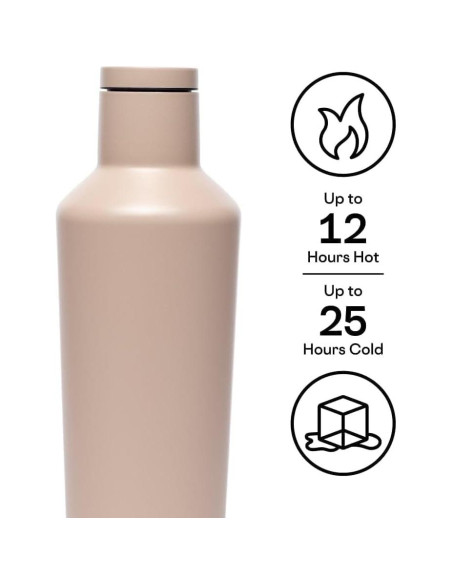 Corkcicle Canteen 16 oz - Acero Inoxidable Aislado - Desierto Corkcicle Canteen 16 oz - Acero Inoxidable Aislado - Desierto