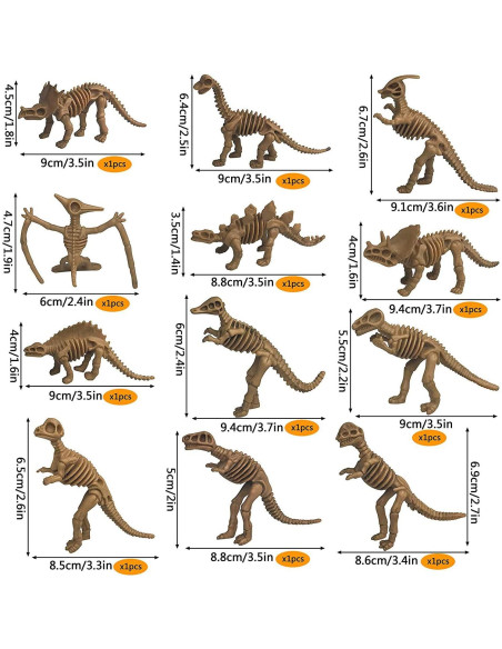 48 Figuras de Juguete Esqueletos de Dinosaurios PPXMEEUDC 48 Figuras de Juguete Esqueletos de Dinosaurios PPXMEEUDC