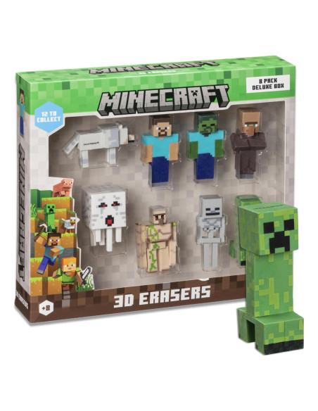 Borradores 3D Mine Craft P.M.I. Set Deluxe 8 Paquetes Borradores 3D Mine Craft P.M.I. Set Deluxe 8 Paquetes