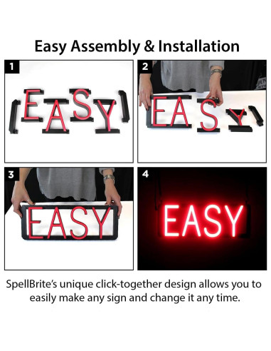 Cartel LED Personalizado SpellBrite 1 Carácter 16x3.8cm