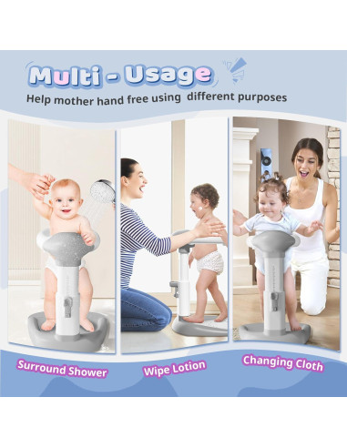 Soporte de Ducha Ajustable Cooseya para Bebés 6-36 Meses