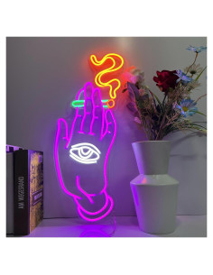 Cartel de Neón LED NUOSHANZS Buenas Vibras 42x25.4 cm
