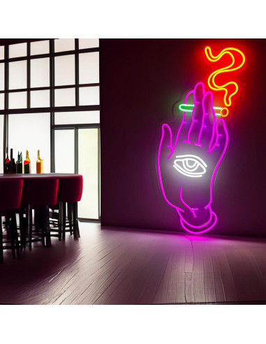 Cartel de Neón LED NUOSHANZS Buenas Vibras 42x25.4 cm