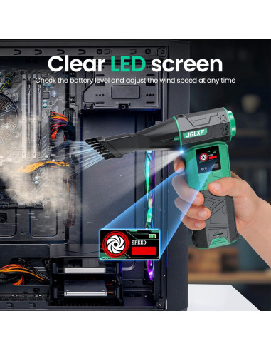 Soplador de Aire Eléctrico JGLXF 130000RPM Batería 4000mAh