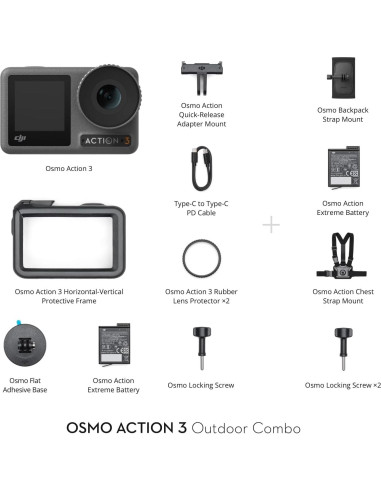 Cámara de Acción 4K DJI Osmo Action 3 Combo Exterior