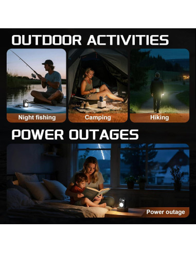 Linterna LED Recargable MyCampix 3500LM Impermeable Negra