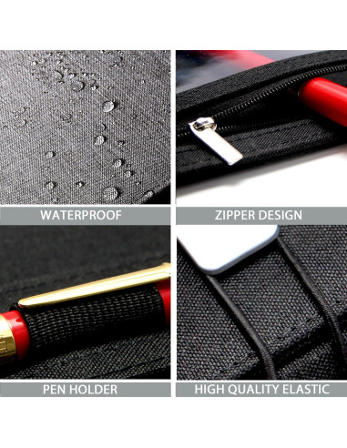 Funda Folio ANSSOW para Cuaderno A5 - Organizador Negro