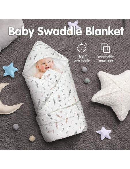 Manta de Envoltura KIDDA para Bebés 0-12 Meses Algodón 88x88cm Manta de Envoltura KIDDA para Bebés 0-12 Meses Algodón 88x88cm