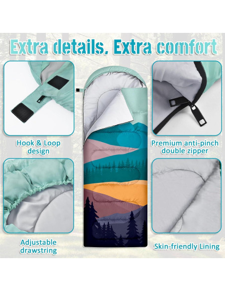Saco de dormir PAMAID 3 temporadas impermeable 229.9x80 cm Saco de dormir PAMAID 3 temporadas impermeable 229.9x80 cm