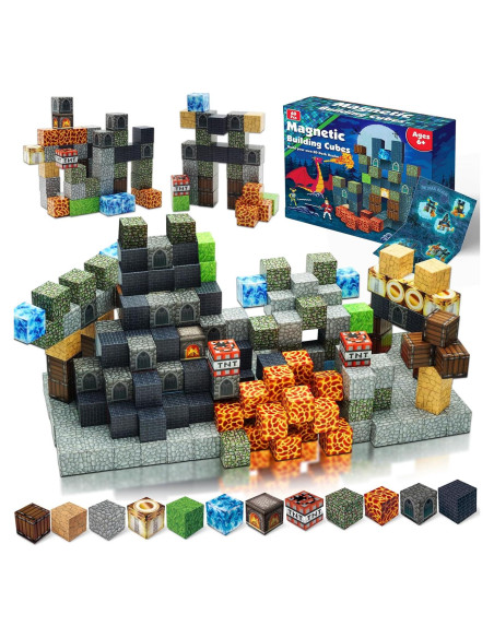 Bloques Magnéticos Annexfun Castillo Oscuro 60 Piezas 3-10 Años Bloques Magnéticos Annexfun Castillo Oscuro 60 Piezas 3-10 Años