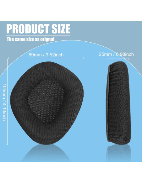 Almohadillas de Reemplazo Corsair Void Pro - Tela Negra Almohadillas de Reemplazo Corsair Void Pro - Tela Negra