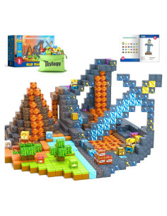 168PCS Bloques Magnéticos Toylogy Mundo Dinosaurio y Mina