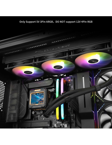 Enfriador de Agua para CPU THERMALRIGHT FW360 Negro ARGB 3 Ventiladores