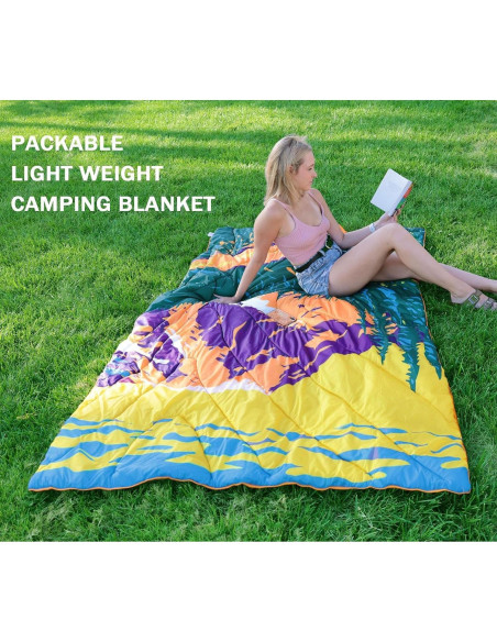 Manta de Camping Acolchada Bedvcaty 198x142 cm Impermeable Manta de Camping Acolchada Bedvcaty 198x142 cm Impermeable