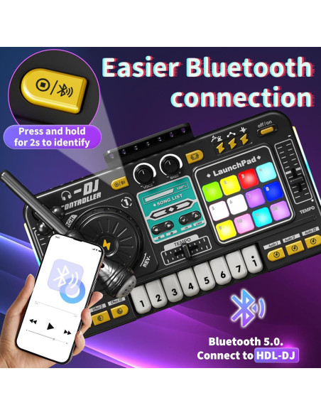 Conjunto de Juguete DJ LZZAPJ con Micrófono y Bluetooth - Negro Conjunto de Juguete DJ LZZAPJ con Micrófono y Bluetooth - Negro