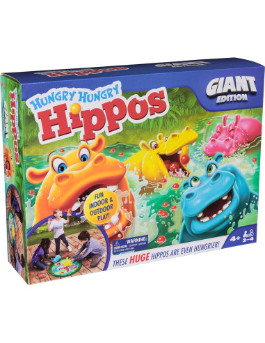 Juego Gigante Hippos Hambrientos Spin Master para 2-4 Jugadores