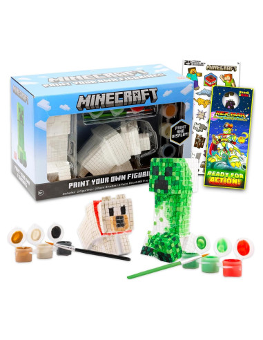 Set de Pintura DIY Minecraft - Figuras Creeper y Lobo