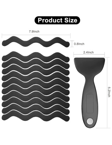 Pegatinas Antideslizantes para Baño Ding Xi - 24 Tiras de Seguridad