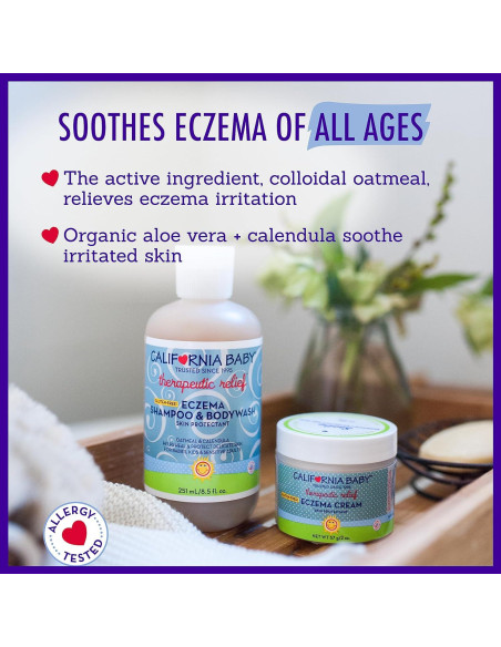 Crema para Eczema California Baby 57 g | Sin Esteroides | Avena Coloidal + Aloe Vera Crema para Eczema California Baby 57 g | Sin Esteroides | Avena Coloidal + Aloe Vera