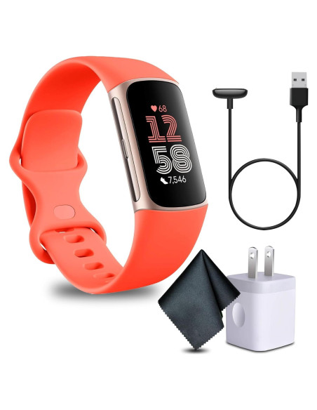Reloj Inteligente Fitbit Charge 6 Dorado Coral con GPS y Salud Reloj Inteligente Fitbit Charge 6 Dorado Coral con GPS y Salud