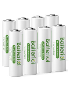 Baterías de Litio AA Batteriol 3000mAh 1.5V 8P No Recargables