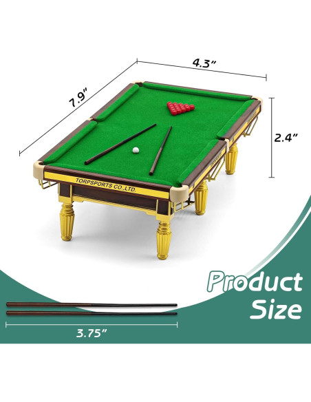 Modelo de Mesa de Billar Miniatura TP Oro 20x10x6 cm Modelo de Mesa de Billar Miniatura TP Oro 20x10x6 cm