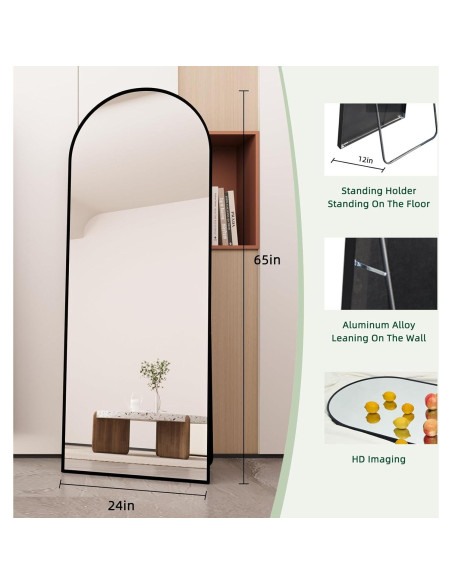 Espejo de Cuerpo Completo Beauty4U 165x61 cm Negro Arco Espejo de Cuerpo Completo Beauty4U 165x61 cm Negro Arco