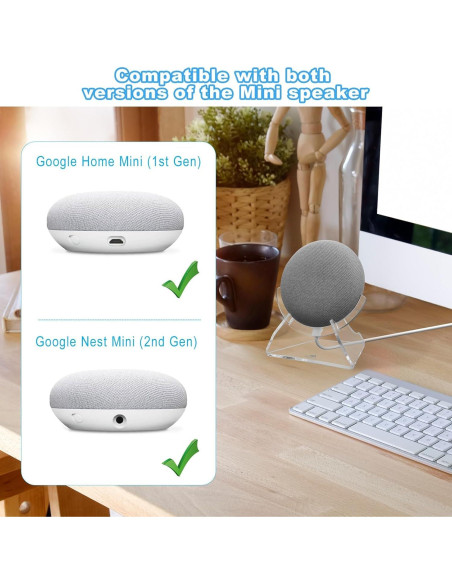 Soporte de Escritorio TXEsign Acrílico para Google Nest Mini Soporte de Escritorio TXEsign Acrílico para Google Nest Mini