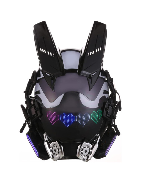 Máscara Punk LED Techwear Ajustable para Fiesta Adultos Máscara Punk LED Techwear Ajustable para Fiesta Adultos