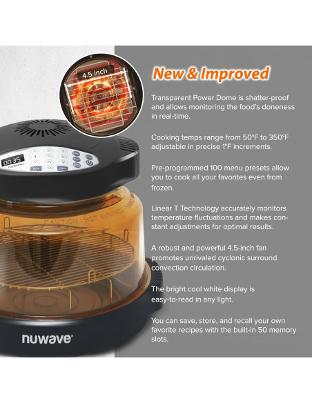 Horno de Infrarrojos Nuwave Pro Plus 2, Cocina Saludable 4.54 kg Horno de Infrarrojos Nuwave Pro Plus 2, Cocina Saludable 4.54 kg