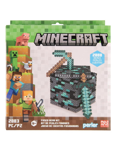 Kit de Perlas Fusionadas 3D Perler Minecraft 2000 Piezas