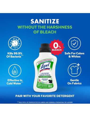 Lysol Desinfectante para Lavandería 1.16L - Elimina Olores Difíciles