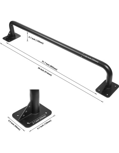 Barra de Dominadas Purife para Puerta, Soporta 227 kg, Acero