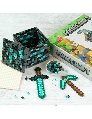 Kit de Perlas Fusionadas 3D Perler Minecraft 2000 Piezas
