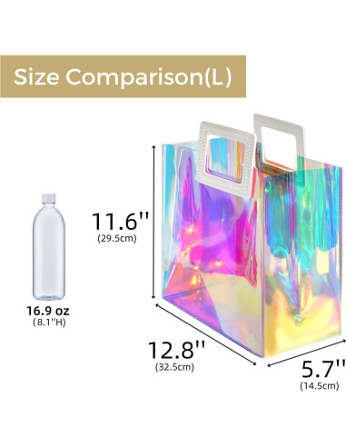 Bolsa de Regalo Grande Holográfica VUOJUR 32.5x29.5x14.5cm Iridiscente