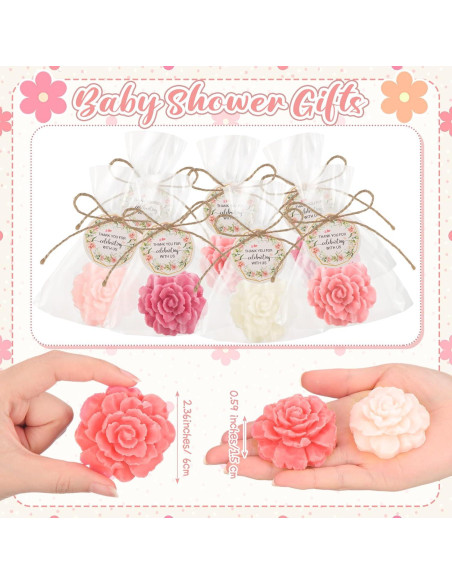 Set de 20 Jabones Miniatura de Flores Demissle - Rosa Oscuro Set de 20 Jabones Miniatura de Flores Demissle - Rosa Oscuro
