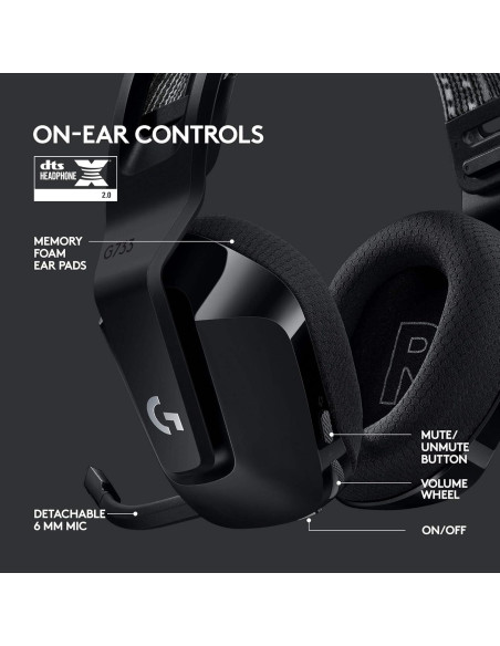 Auriculares Inalámbricos Logitech G733 LIGHTSPEED Negro + Paquete Regalo Auriculares Inalámbricos Logitech G733 LIGHTSPEED Negro + Paquete Regalo