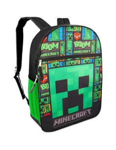 Mochila Minecraft 40.64 cm + Set Almuerzo + Botella Agua 2