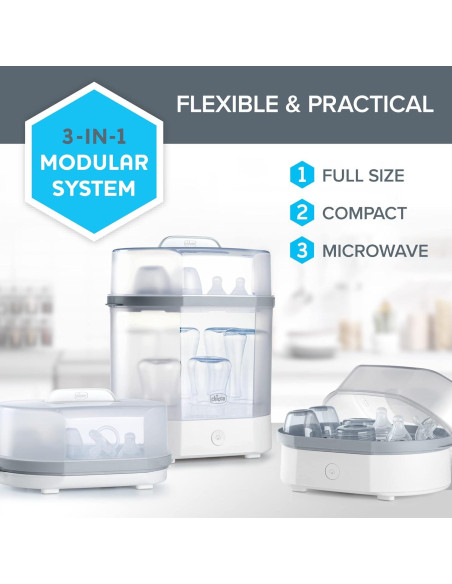 Esterilizador Eléctrico de Vapor Chicco 3 en 1 para Biberones Esterilizador Eléctrico de Vapor Chicco 3 en 1 para Biberones