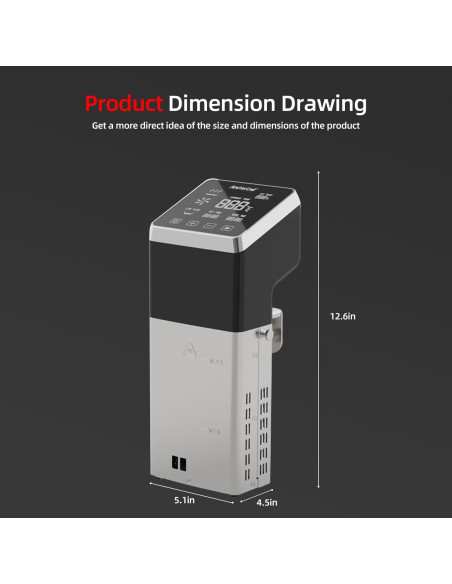 Circulador de Inmersión Sous Vide AnchorChef PRO1600S 1400W Circulador de Inmersión Sous Vide AnchorChef PRO1600S 1400W