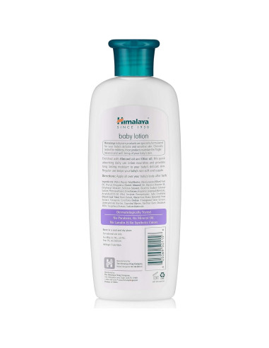 Loción para Bebés Himalaya 200 ml con Aceite de Oliva y Almendra