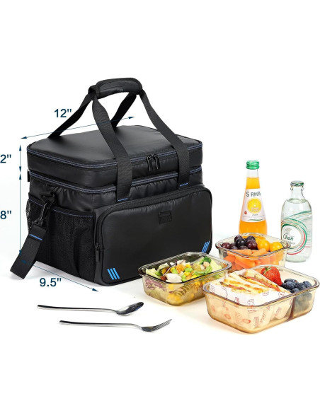 Bolsa Térmica ZEEMO 19L Aislada Impermeable Plegable Negra Bolsa Térmica ZEEMO 19L Aislada Impermeable Plegable Negra