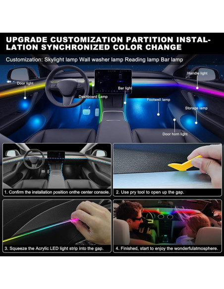 Luces LED de Tira Interior MAODANER Dreamcolor 2 en 1 150 cm Luces LED de Tira Interior MAODANER Dreamcolor 2 en 1 150 cm