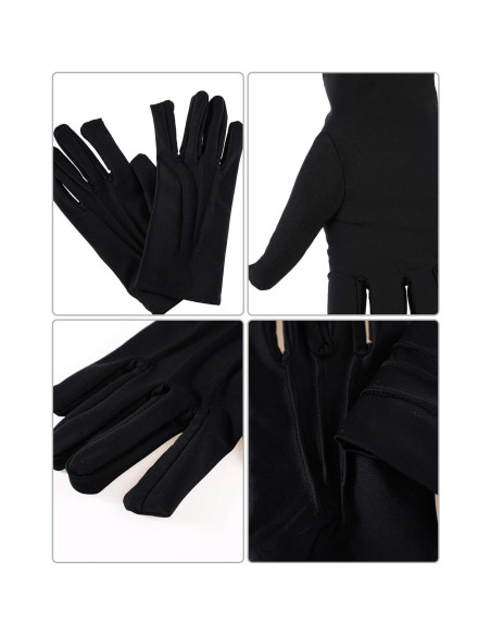 Guantes de Vestir Negros Sumind 4 Pares Spandex Adulto Guantes de Vestir Negros Sumind 4 Pares Spandex Adulto