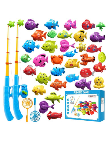 Juego de Pesca Magnética LILYBUDS con 35 Peces y 2 Cañas