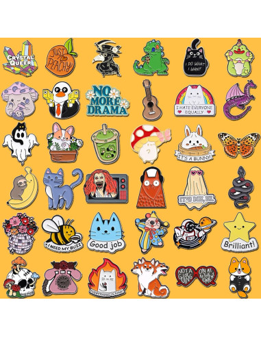 Conjunto de 50 Pines de Esmalte SINCCO para Mochilas y Sombreros