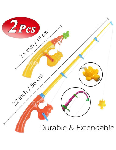 Juguete de Pesca Magnético CozyBomB - 2 Varas para Niños