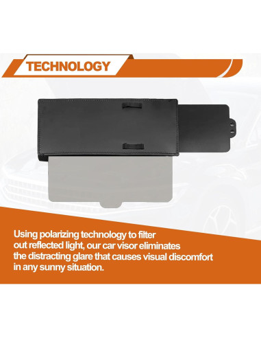 Extensor de Visera Solar Vrasly Universal Antirreflejo Negro